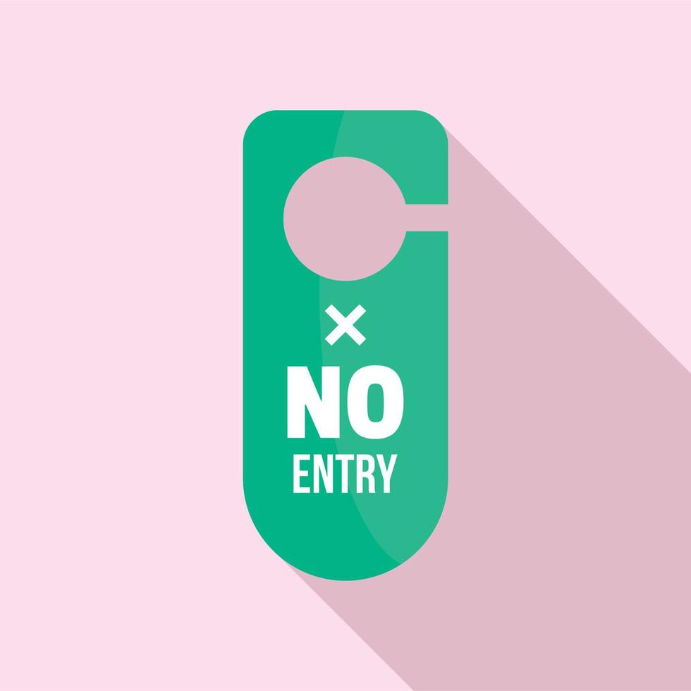 No entry hanger tag icon, flat style vector