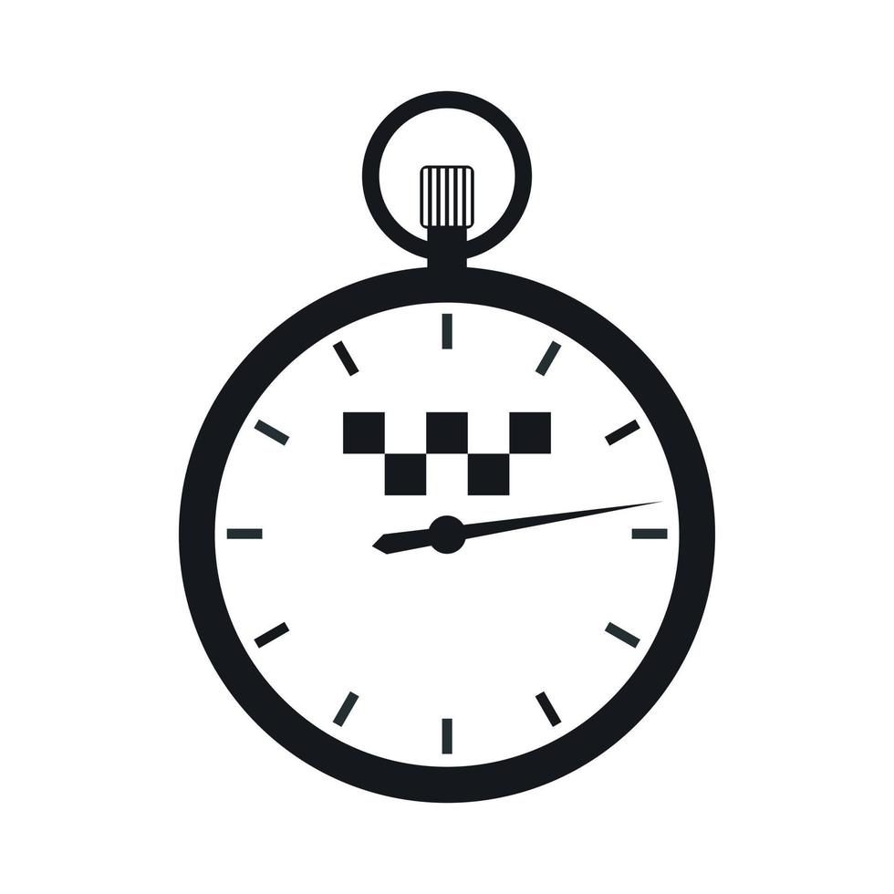 Speedometer in taxi icon, simple style vector