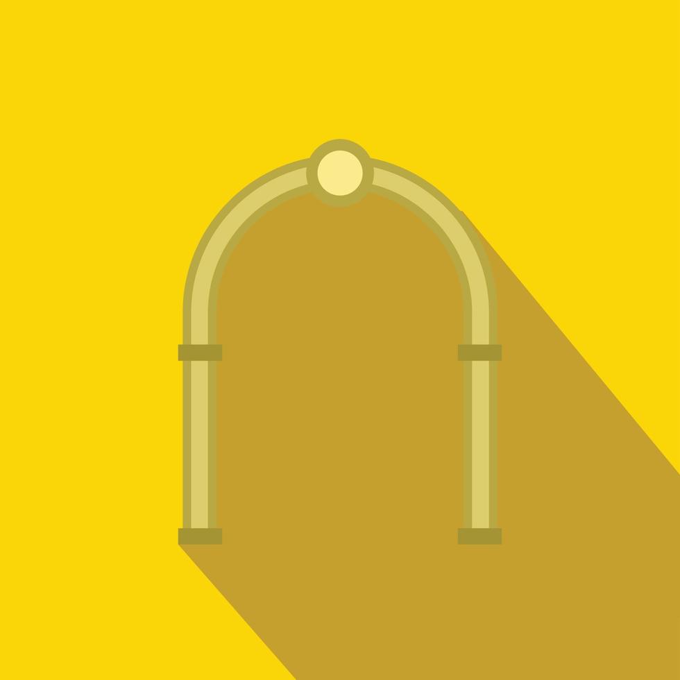 icono de arco ovalado, estilo plano vector