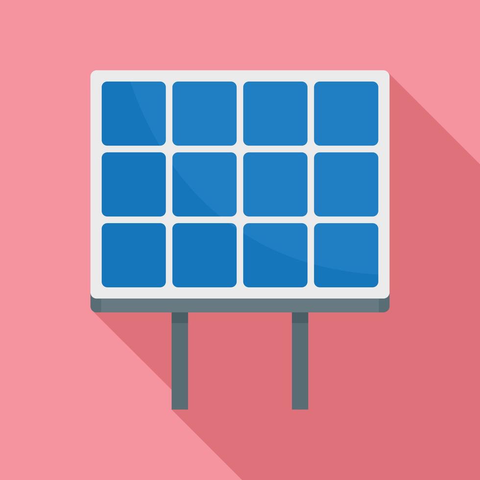 Solar panel icon, flat style vector