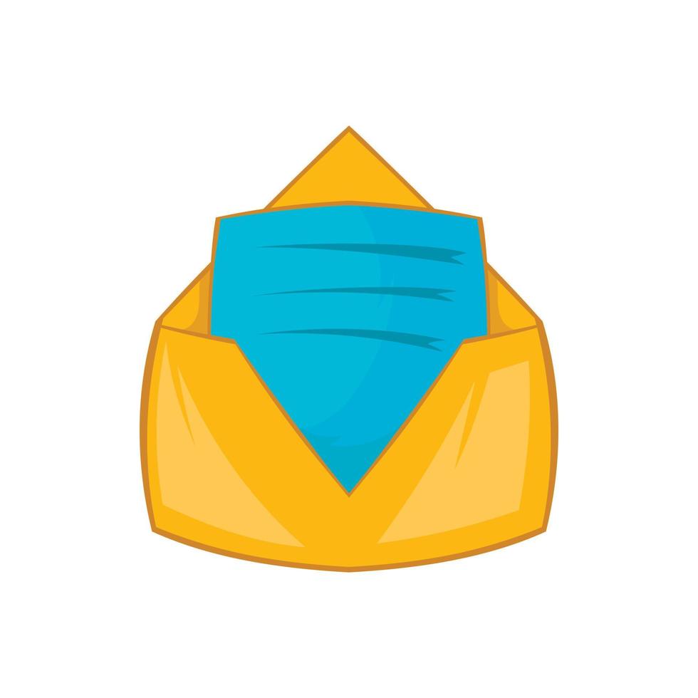 Open envelope with sheet of paper icon vector