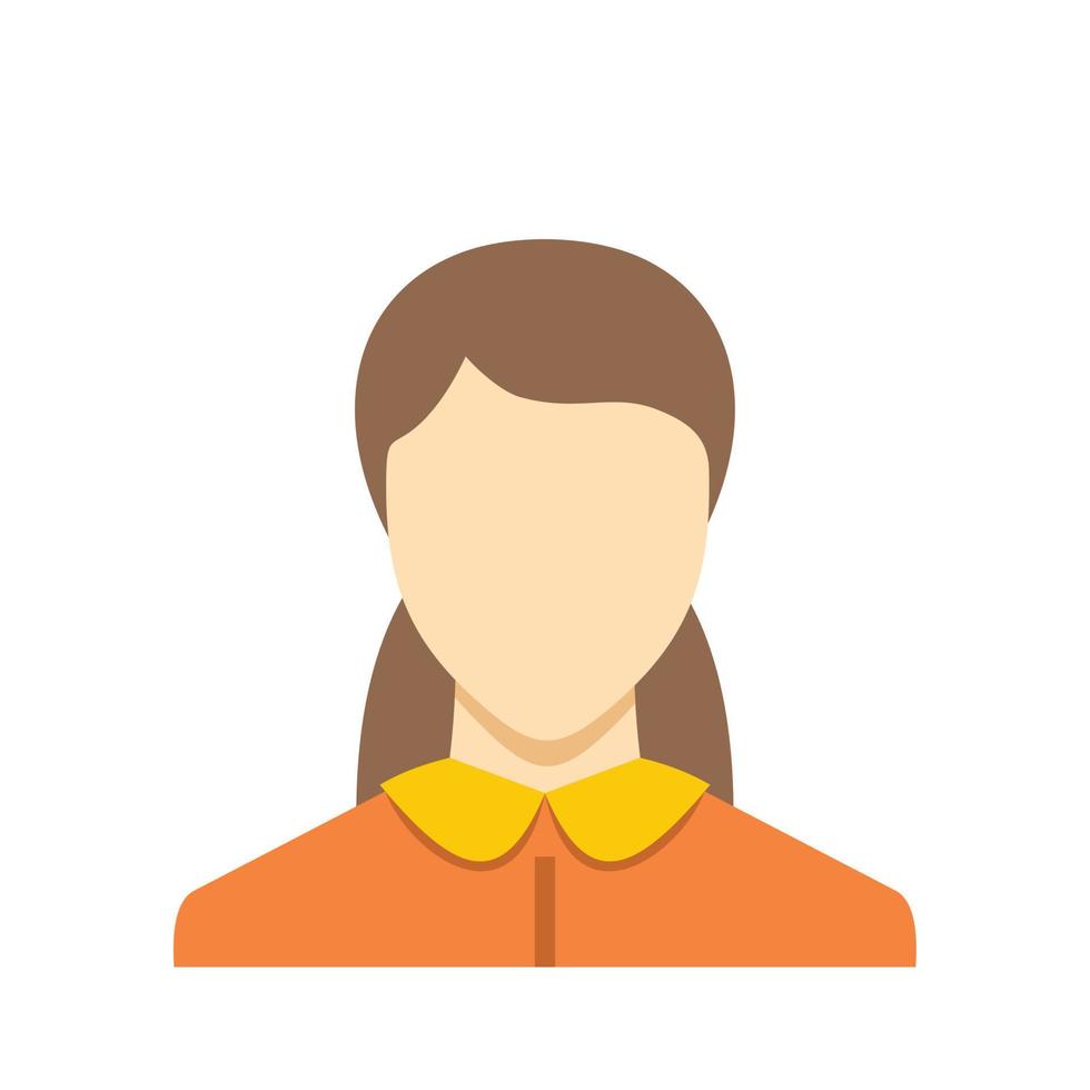 Female avatar icon vector flat