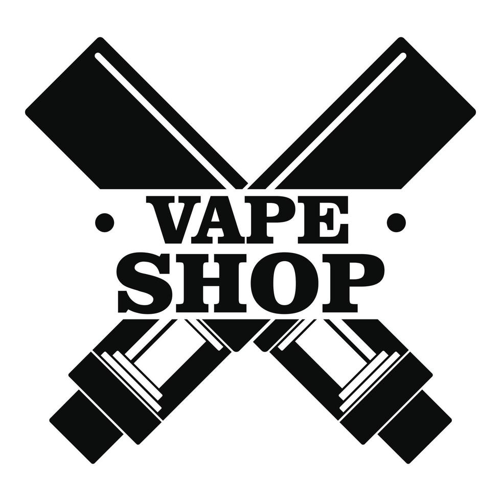 Modern vape shop logo, simple style vector