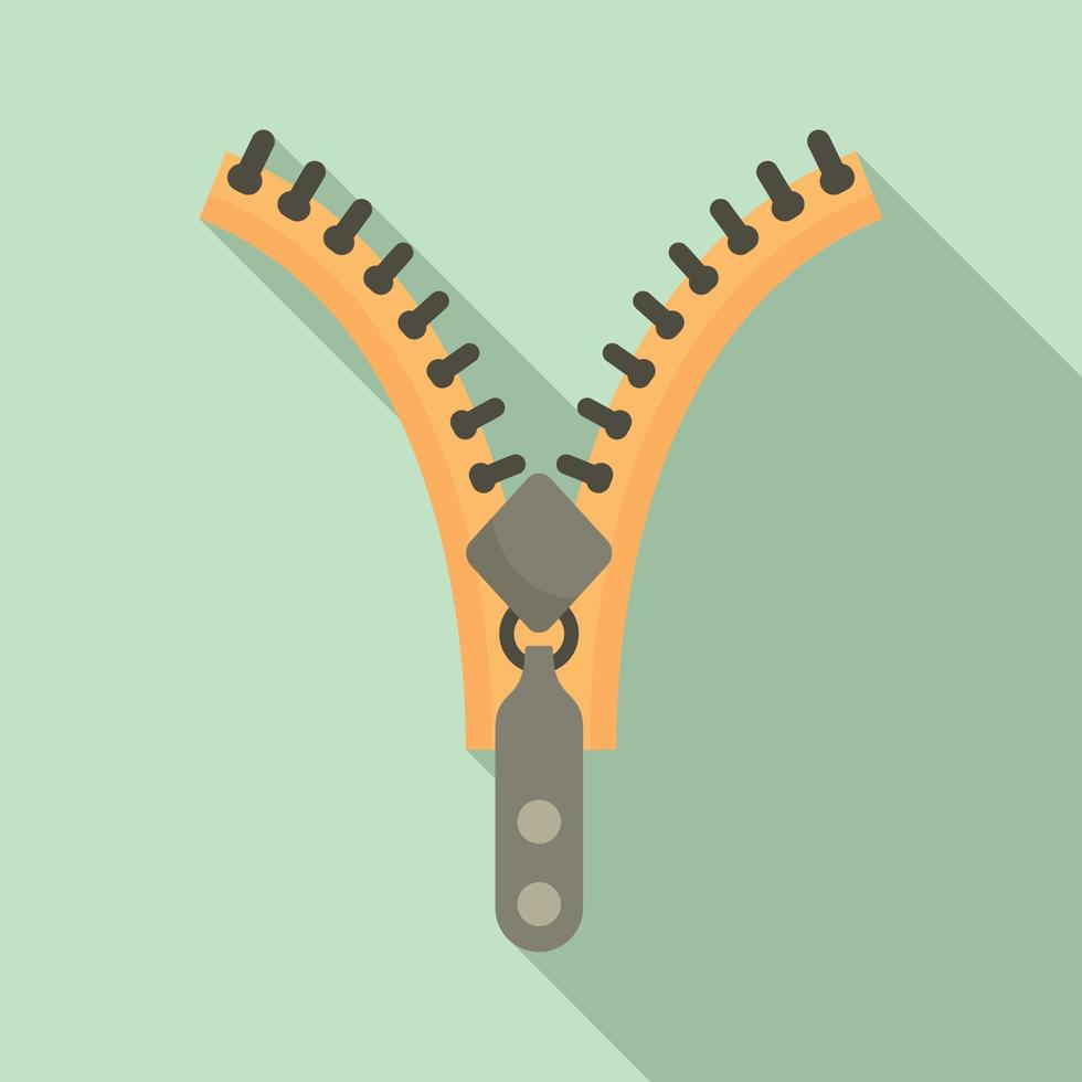 Zipper element icon, flat style vector