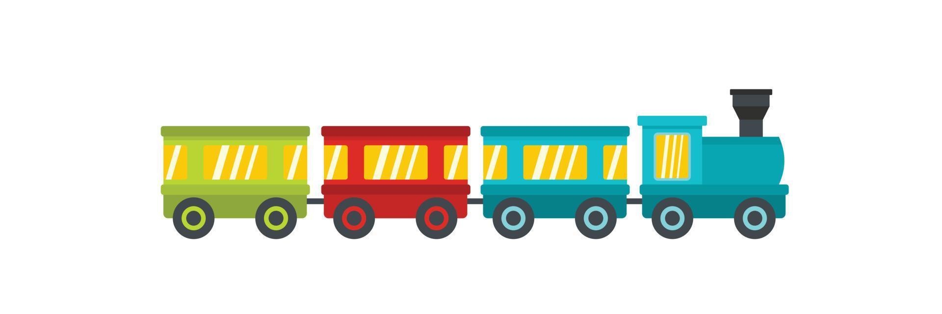 Wagons icon, flat style. vector