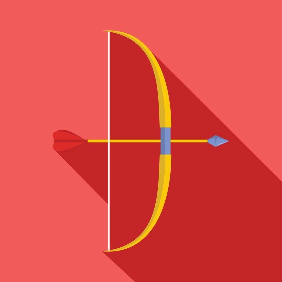 Archery ammunition icon, flat style vector