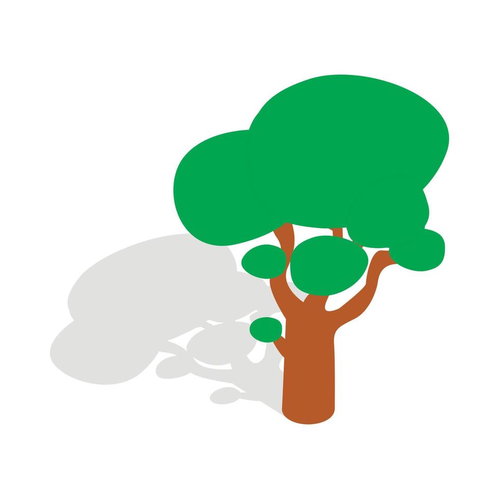 Tree icon, isometric 3d style vector