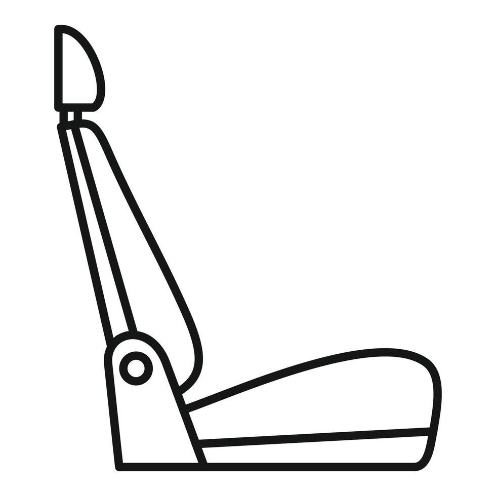 icono de asiento de coche, estilo de contorno vector