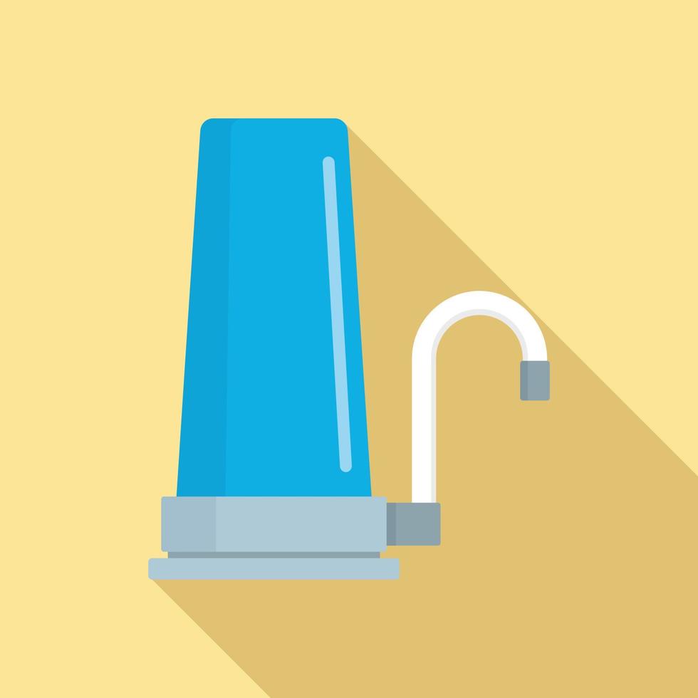 House filter tap icon, flat style vector