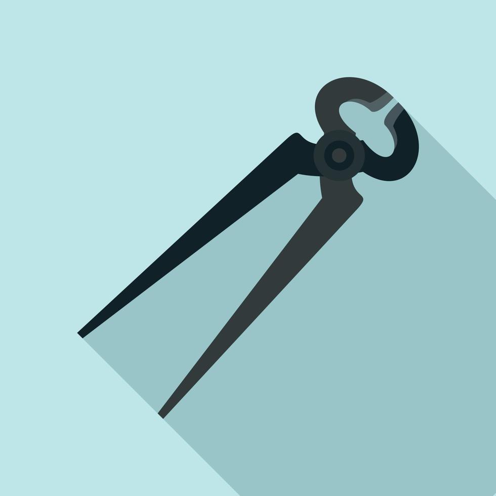 Pliers icon, flat style vector