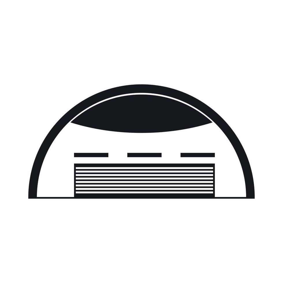 Round barn icon, simple style vector