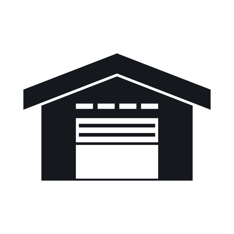 Warehouse icon, simple style vector