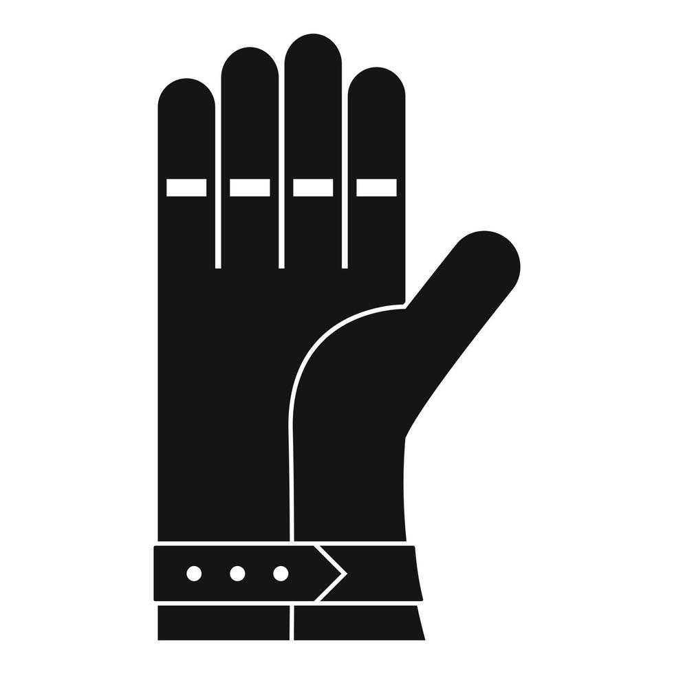 Welding glove icon, simple style vector