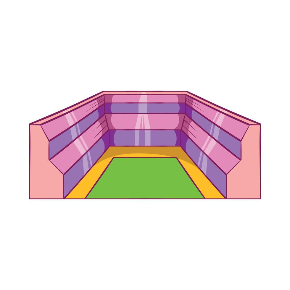 Rectangular stadium icon, cartoon style vector