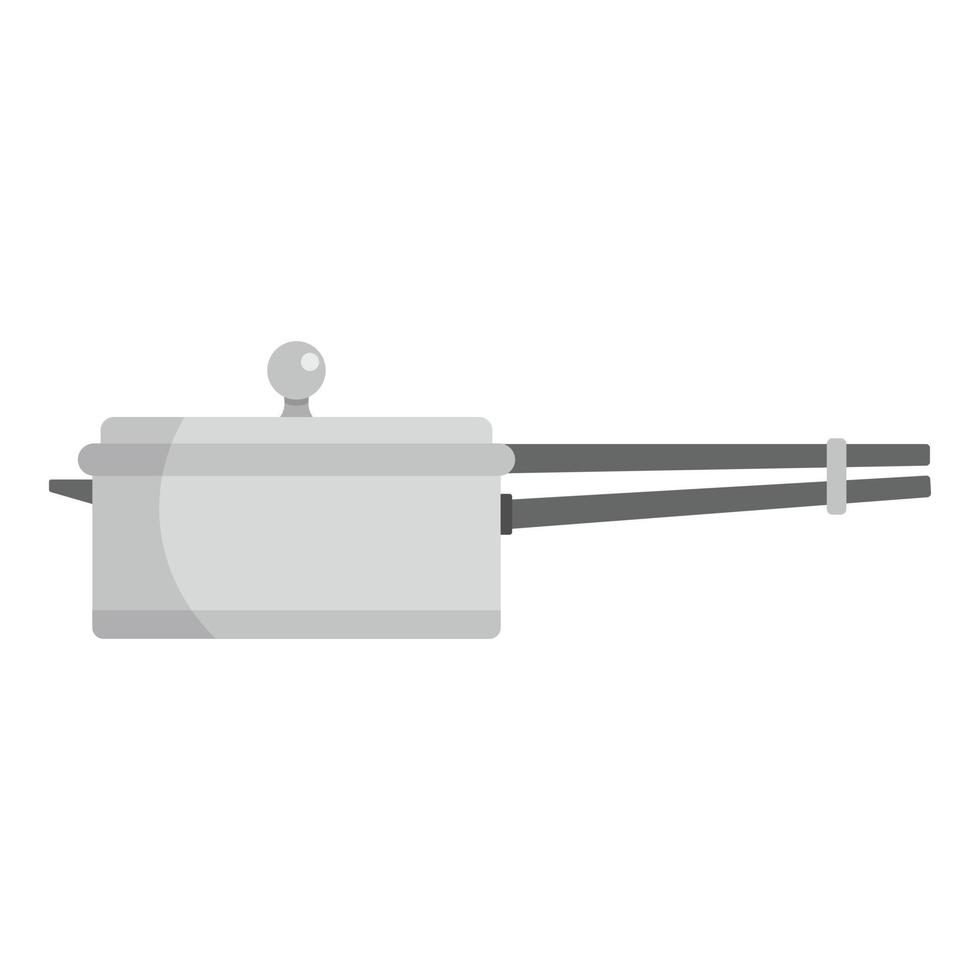 Culinary pan icon, flat style vector