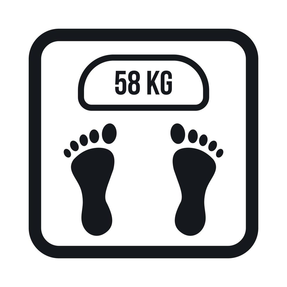 Weight scale icon, simple style vector