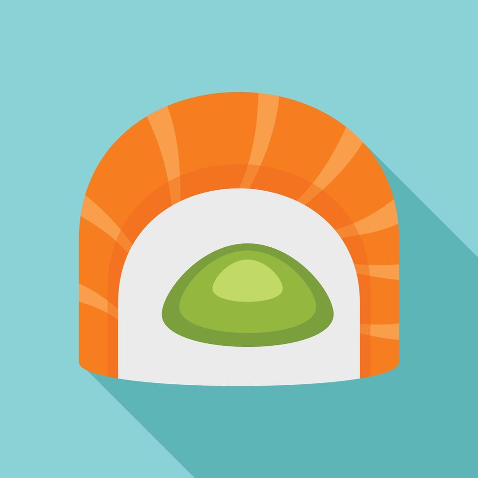 Maguro tai sushi icon, flat style vector