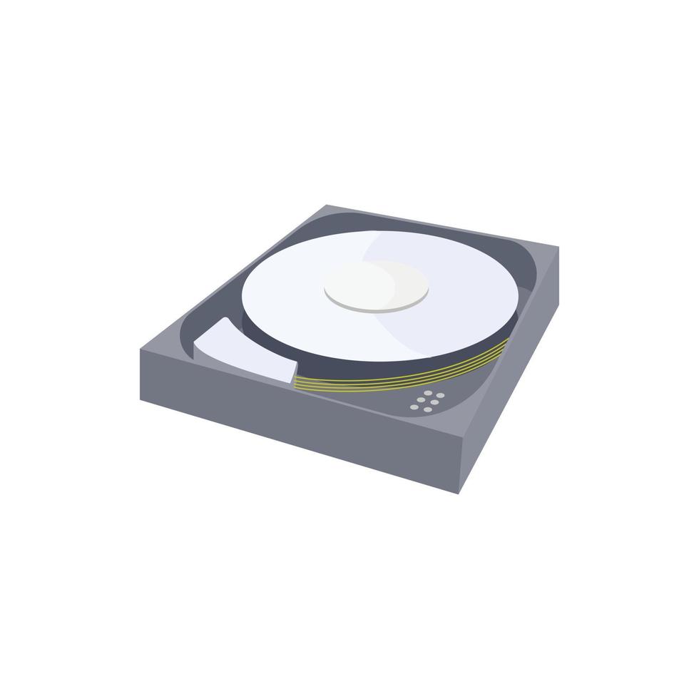 HDD icon in cartoon style vector