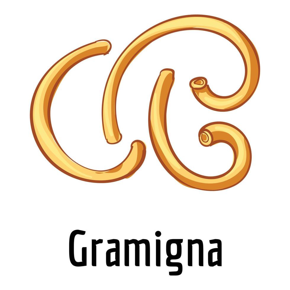 Gramigna icon, cartoon style vector