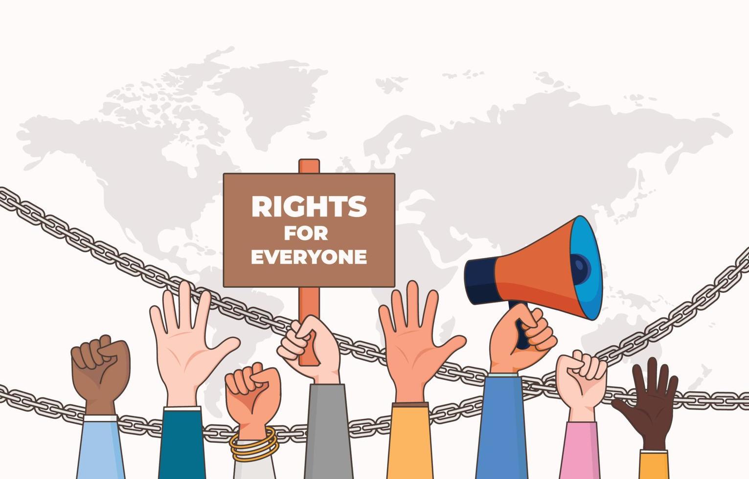 Activism Human Rights Background vector
