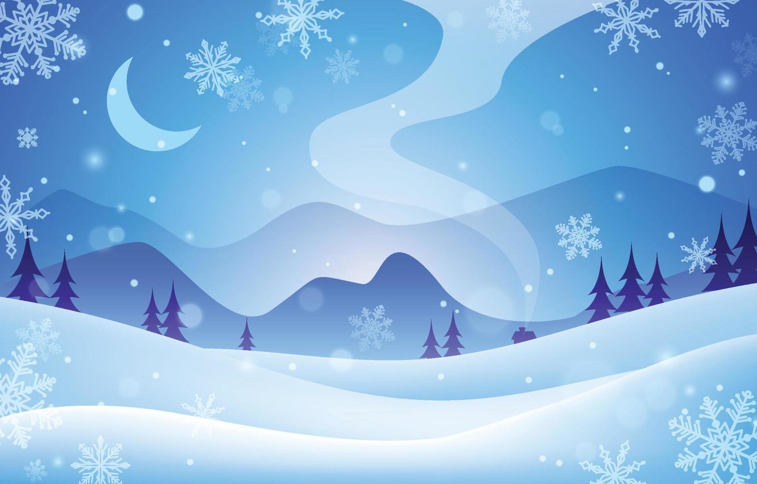 Snowy Overlay Background in Purple Feel vector