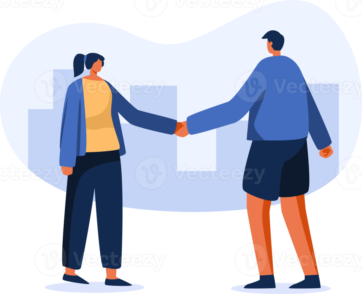 Shake hands, collaborate, cooperate or partnership and agreement. png illustration