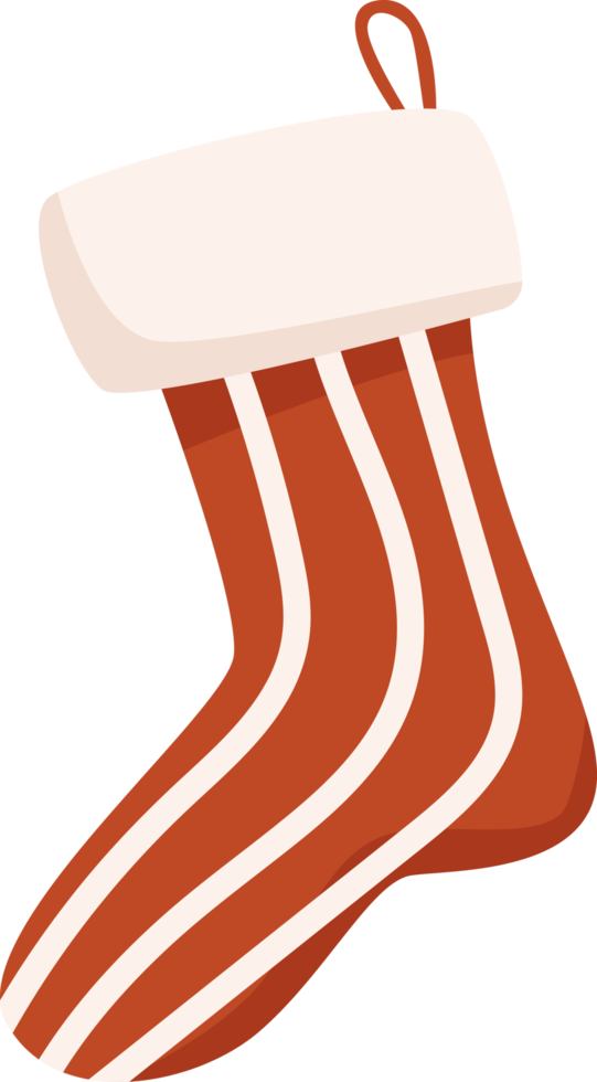 Christmas socks for Christmas. PNG illustration.