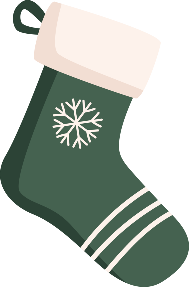 Christmas socks for Christmas. PNG illustration.