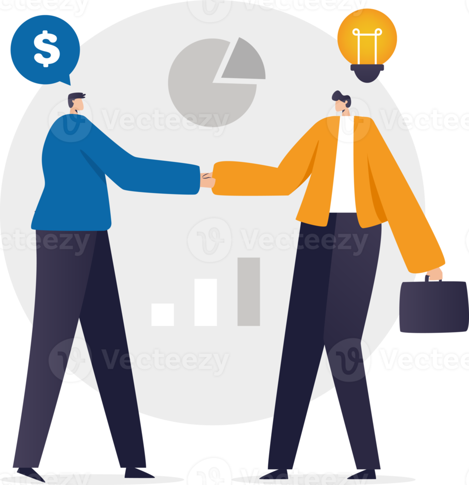 Business agreement partner or coordinating cooperation. png