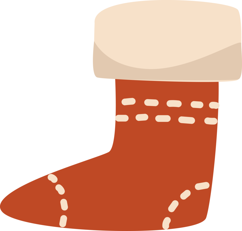 Christmas socks for Christmas. PNG illustration.