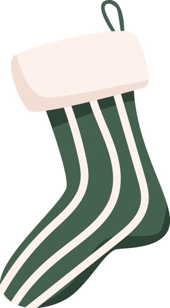 Christmas socks for Christmas. PNG illustration.