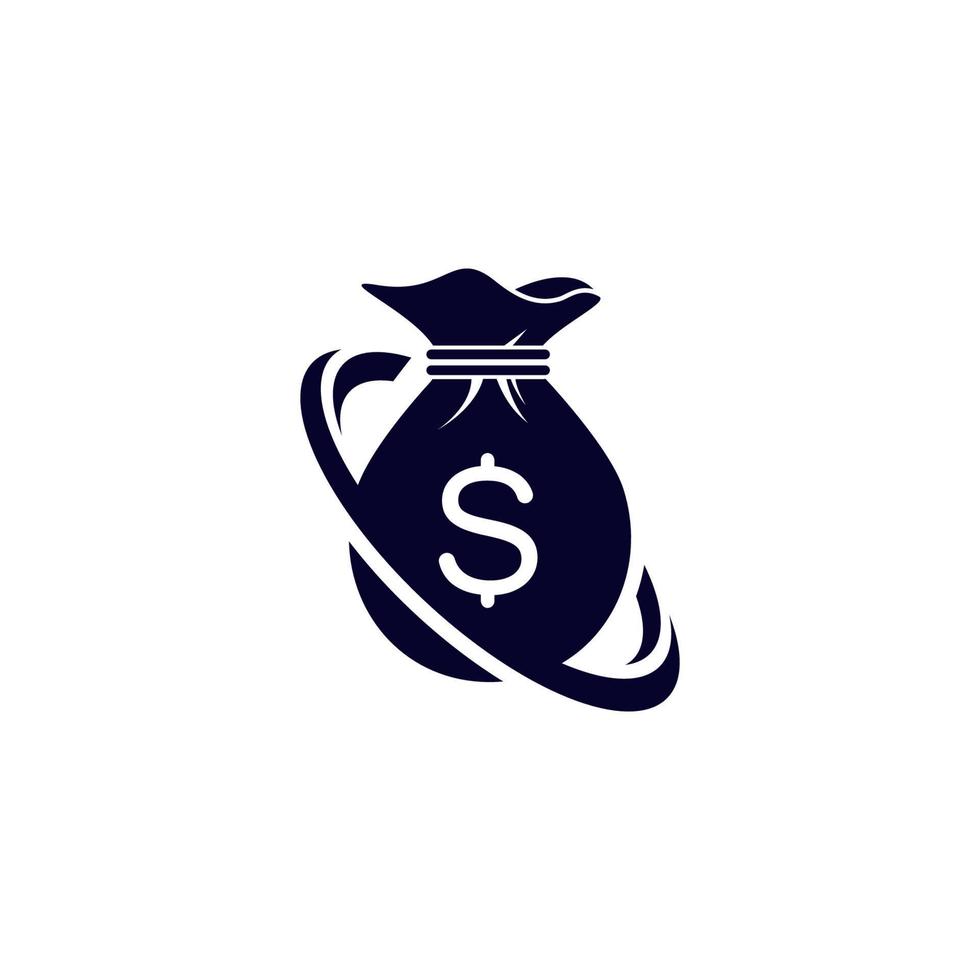 Money bag icon illustration isolated sign symbol. Money bag vector logo. Flat design