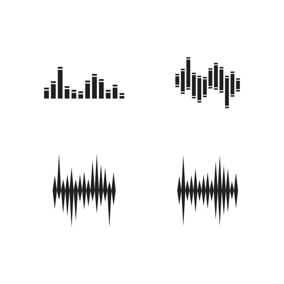 Ilustración de vector de ondas de sonido