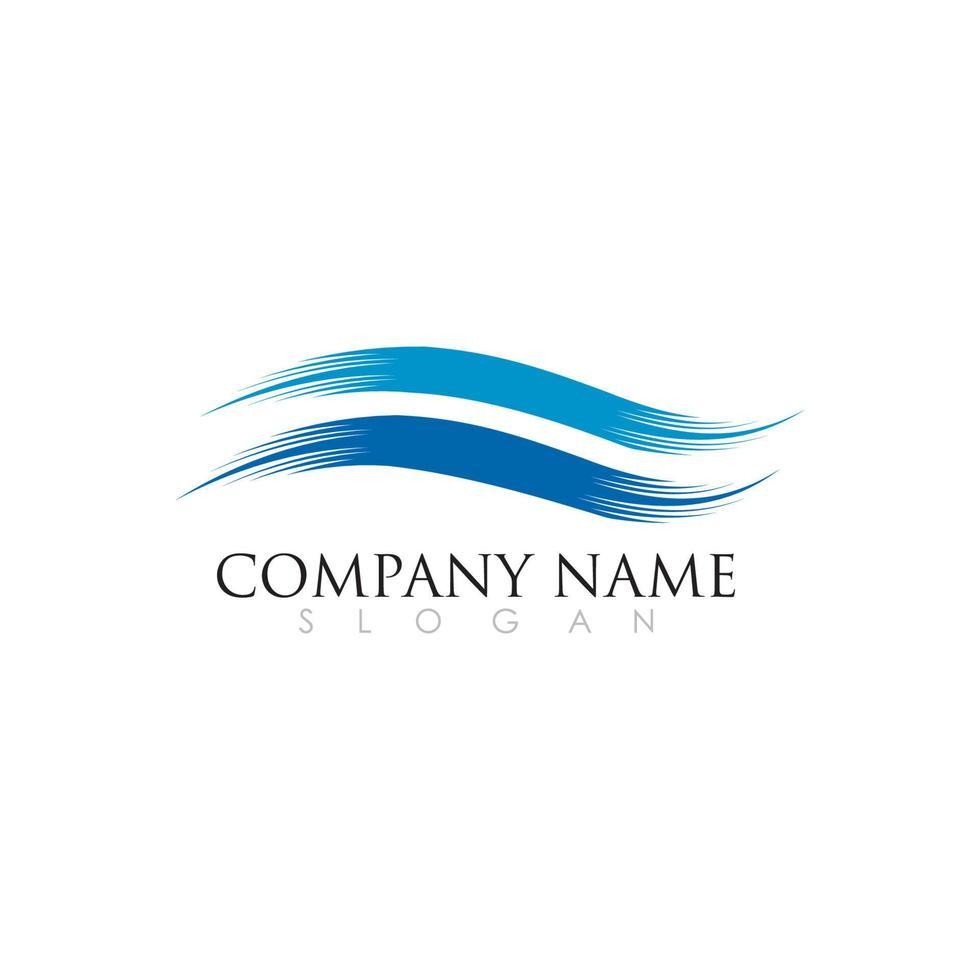 Water Wave Logo Template. vector Icon illustration