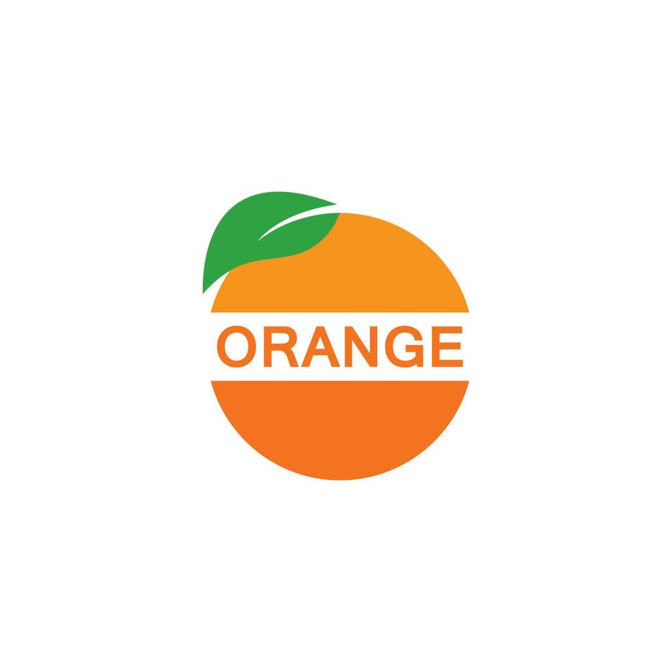 Orange template logo design. Vector