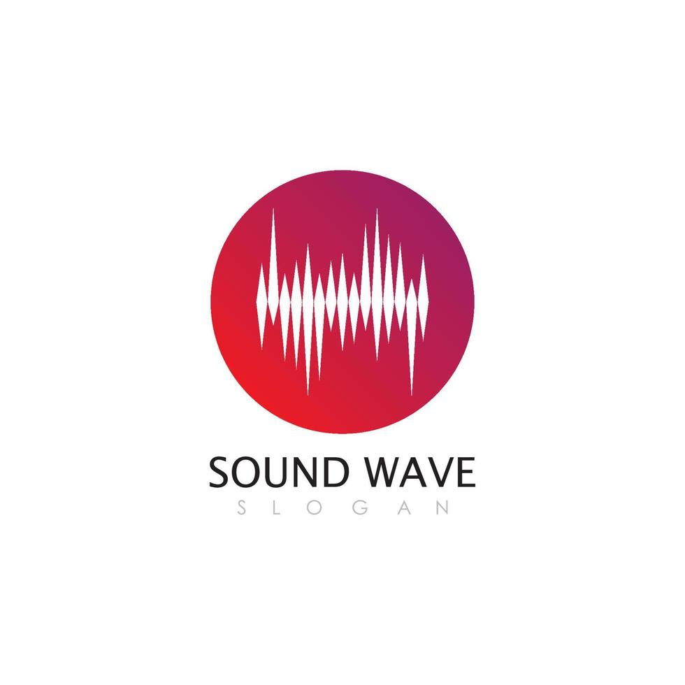 Sound waves vector illustration