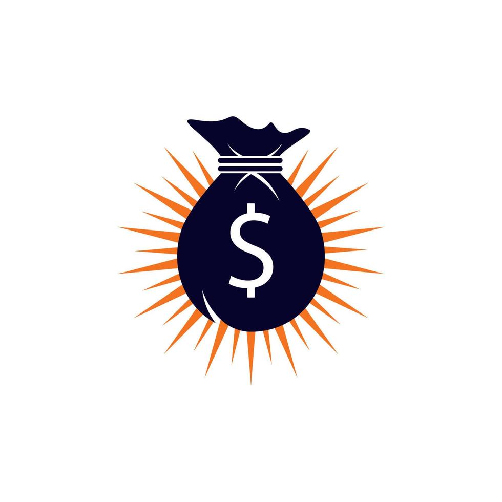 Money bag icon illustration isolated sign symbol. Money bag vector logo. Flat design