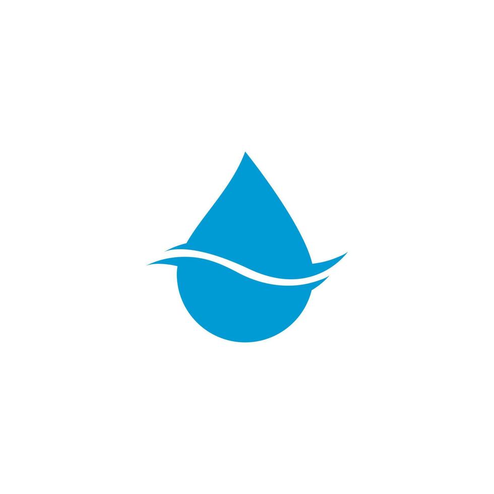 Ilustración de icono de vector de plantilla de logotipo de gota de agua