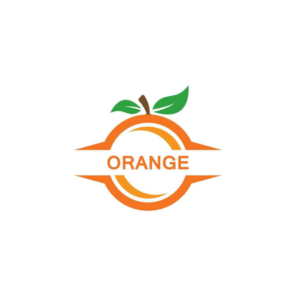 diseño de logotipo de plantilla naranja. vector