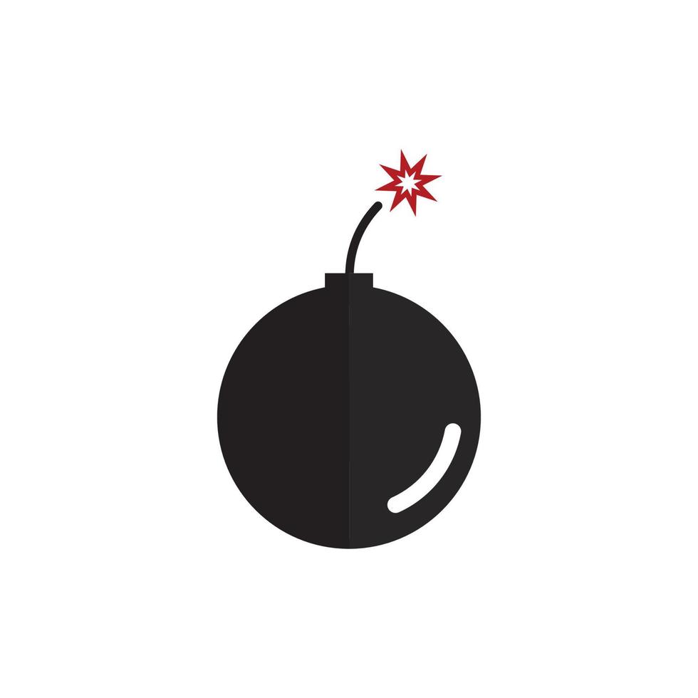 ilustración de icono de vector de logotipo de bomba simple