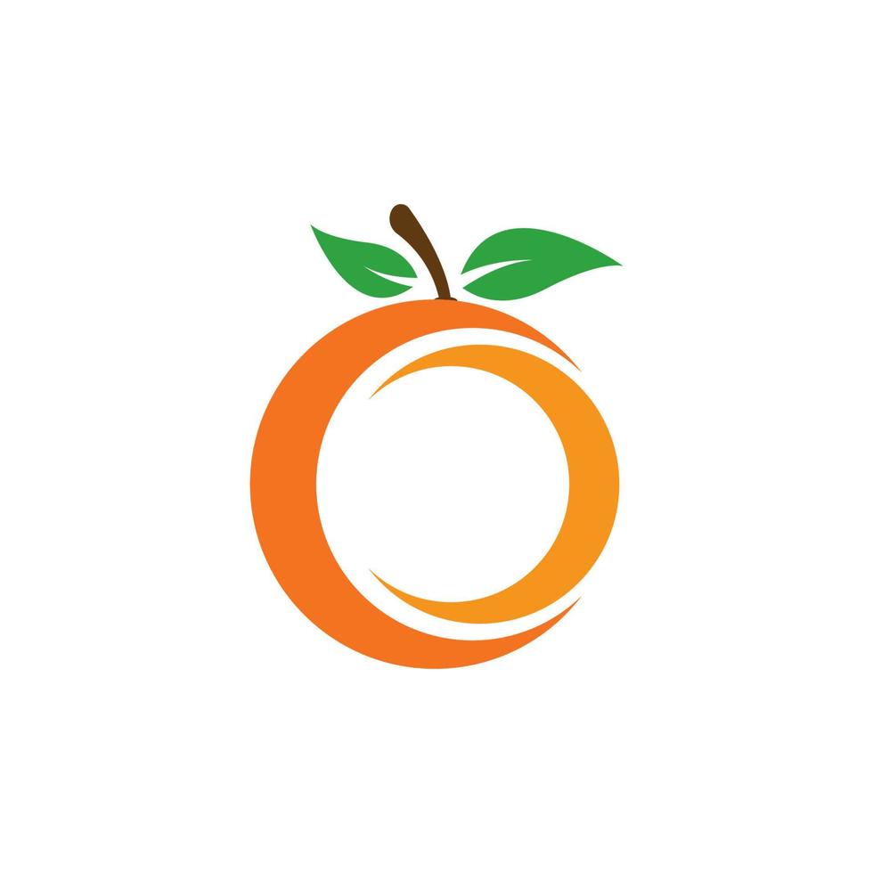 Orange template logo design. Vector