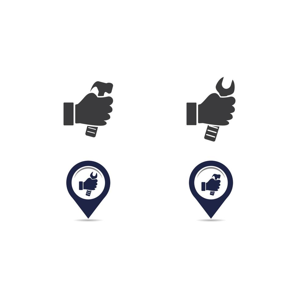 service repair logo vector illustration