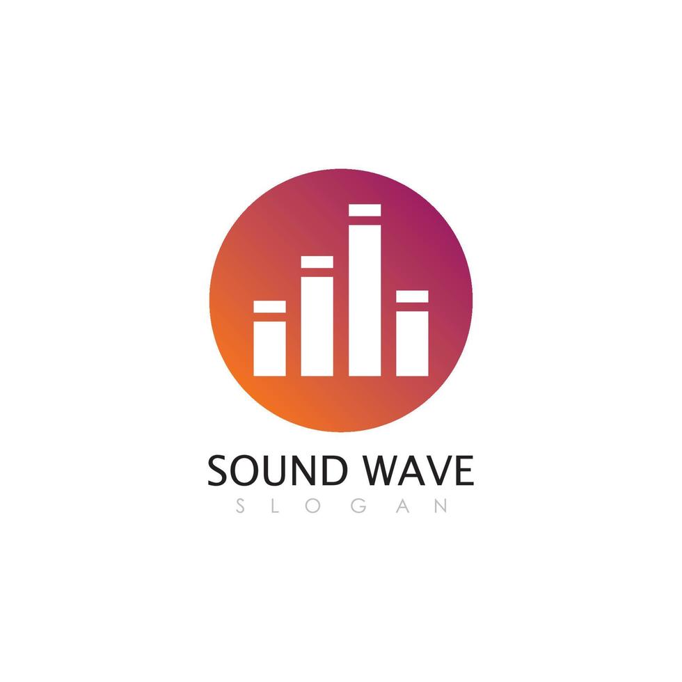 Ilustración de vector de ondas de sonido