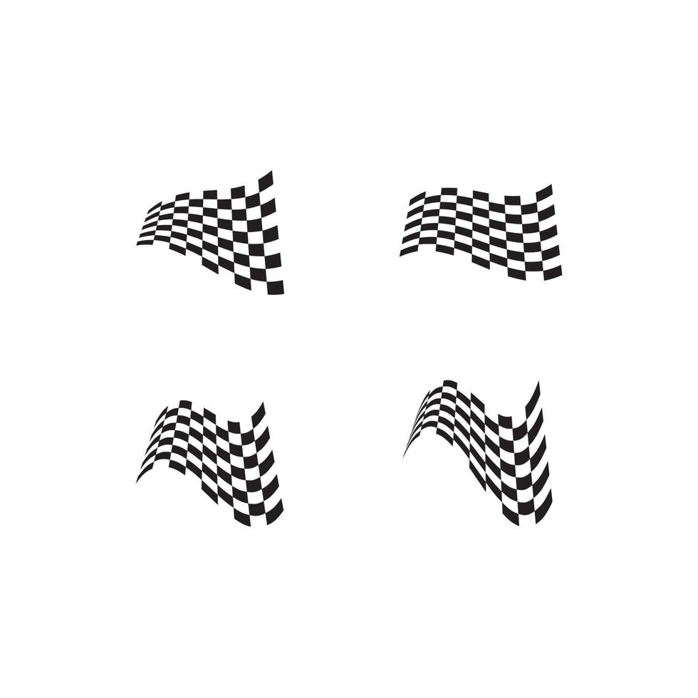 Race flag icon, simple design race flag logo template vector