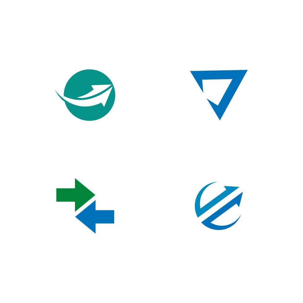 ilustración de icono de vector de plantilla de logotipo de flechas