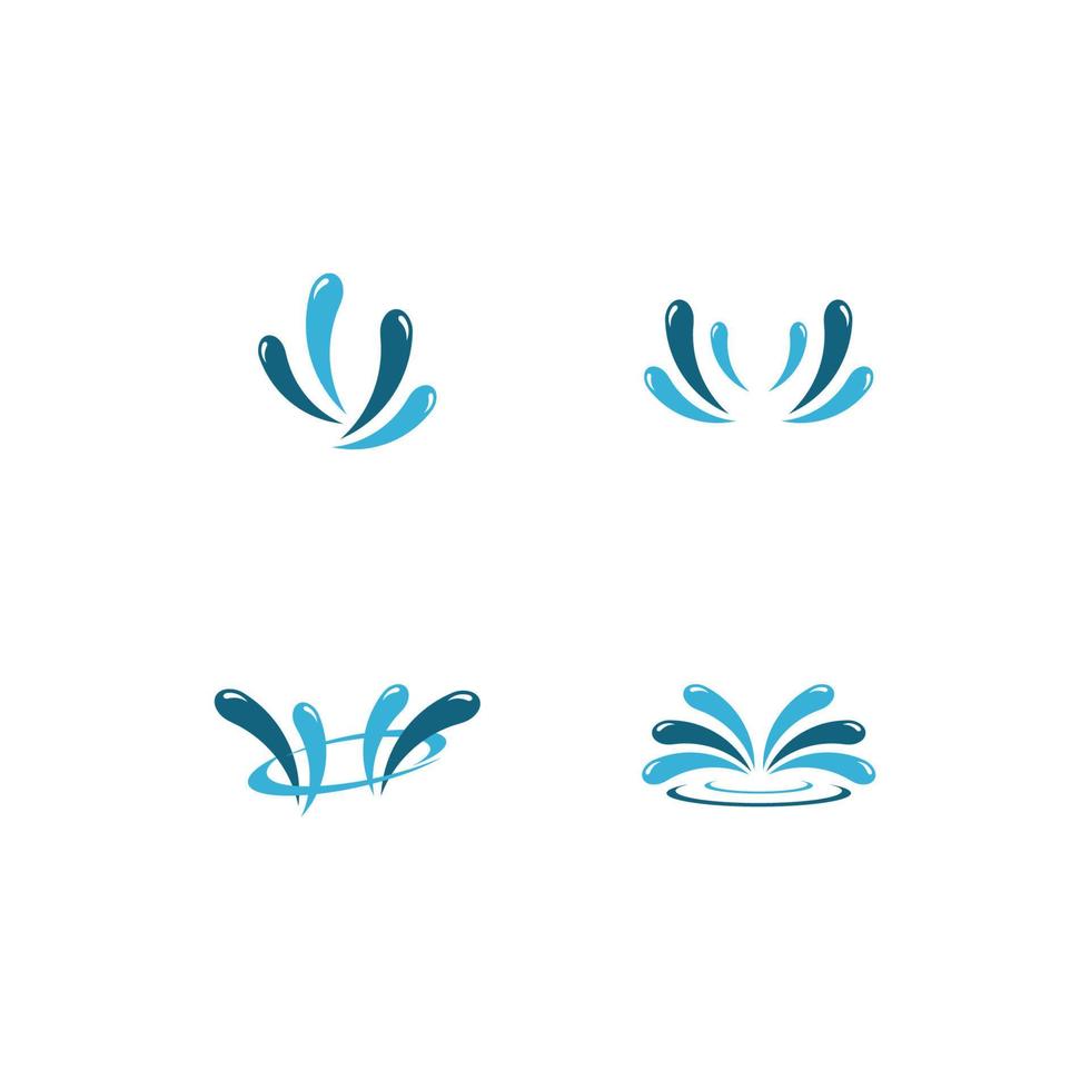 Water splash logo vector icon illustration