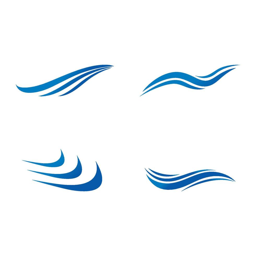 Water Wave symbol and icon Logo Template vector