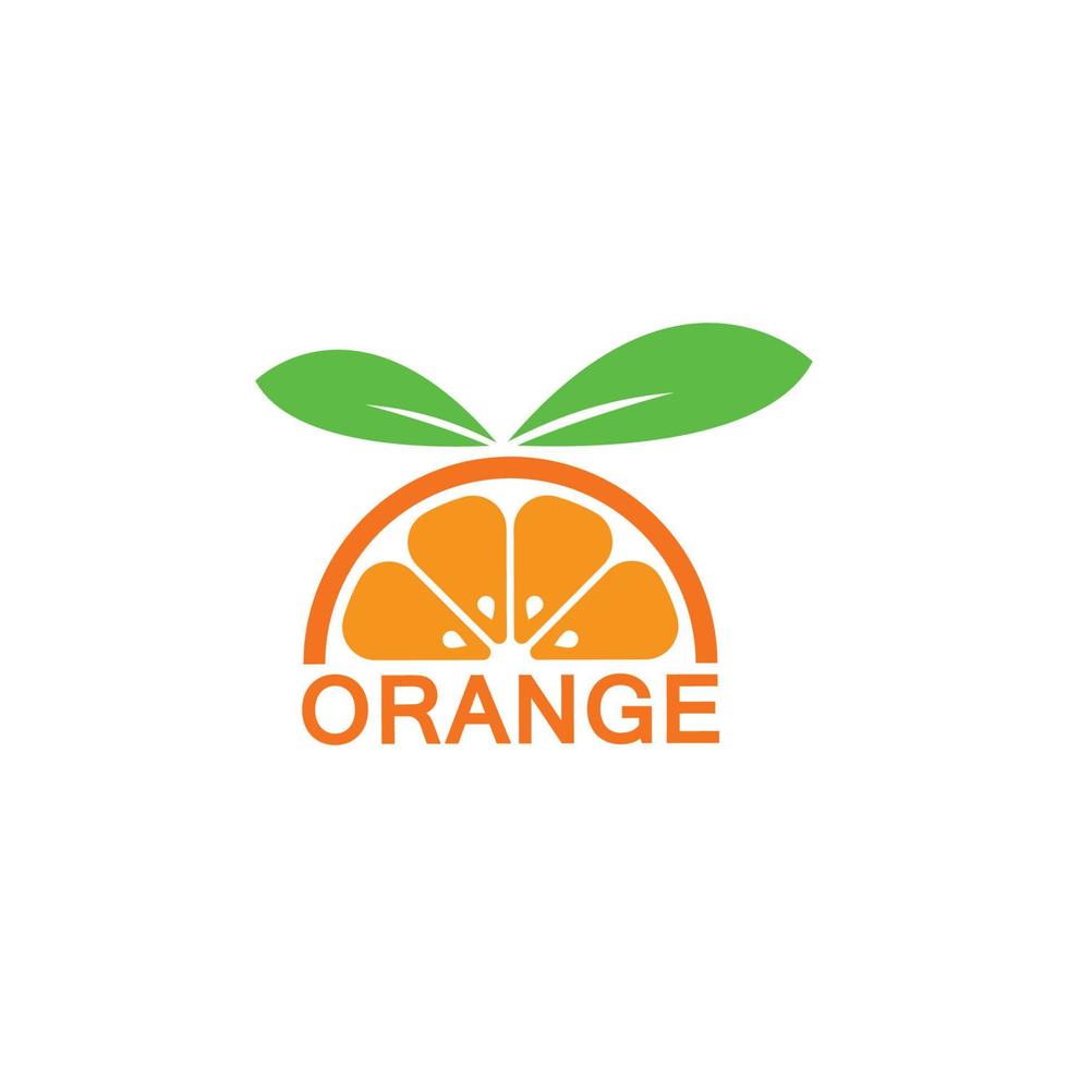 Orange template logo design. Vector