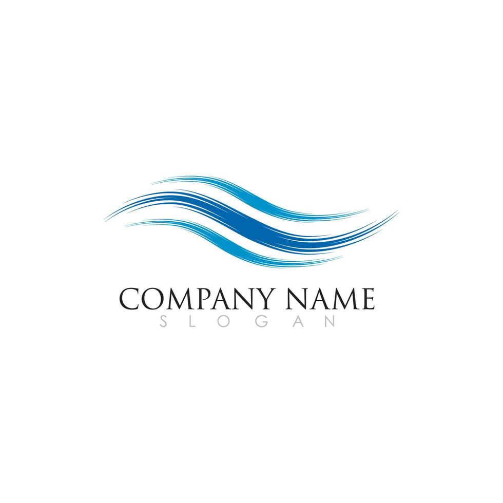 Water Wave Logo Template. vector Icon illustration