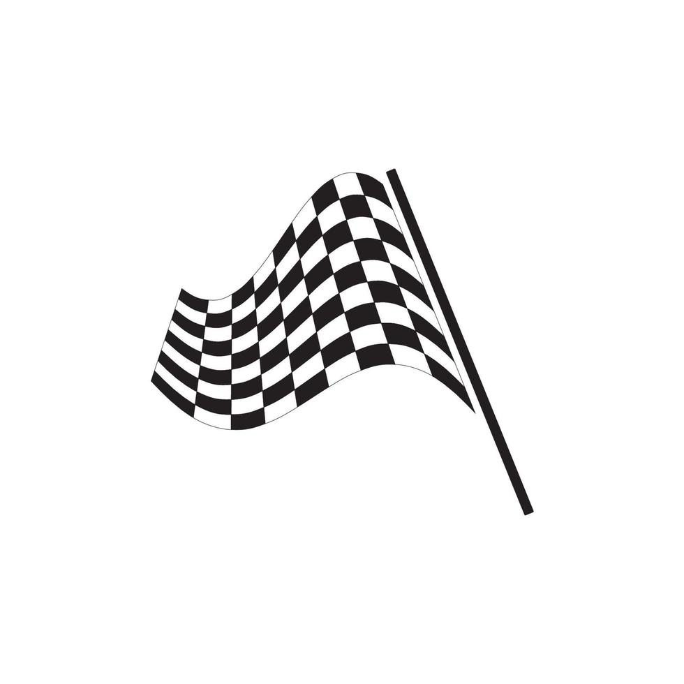 Race flag icon, simple design race flag logo template vector